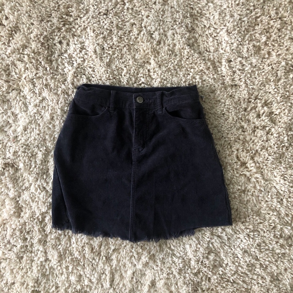 brandy melville corduroy navy skirt